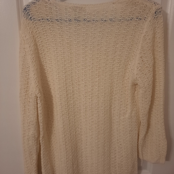 Woven cream color Charter Club sweater - Picture 2 of 2